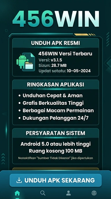 Tampilan halaman APK 456win