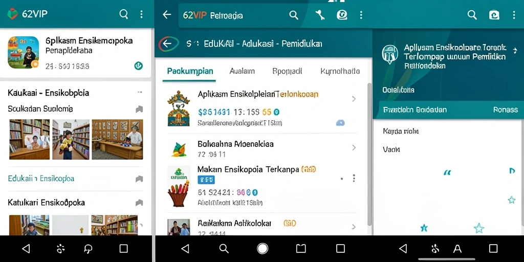 Antarmuka interaktif aplikasi Ensiklopedia 62VIP