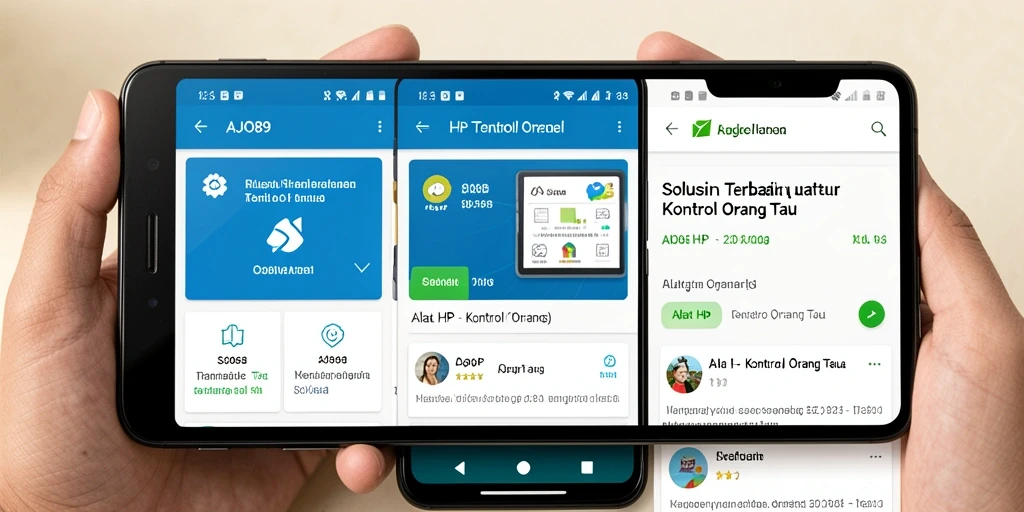 Tampilan antarmuka AJO89 yang intuitif untuk kontrol orang tua.