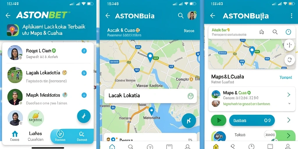 Tampilan antarmuka ASTONBET dengan fitur lacak lokasi yang jelas.