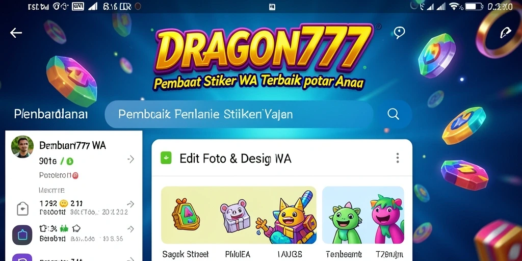 Tampilan antarmuka DRAGON777 untuk membuat stiker WA yang intuitif.