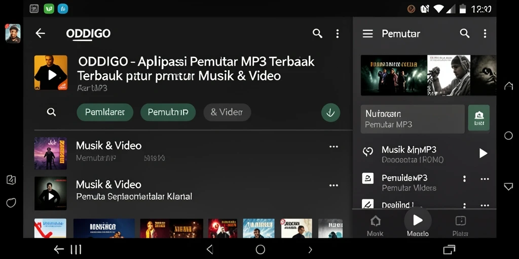 Tampilan antarmuka ODDIGO yang sederhana dan menarik.