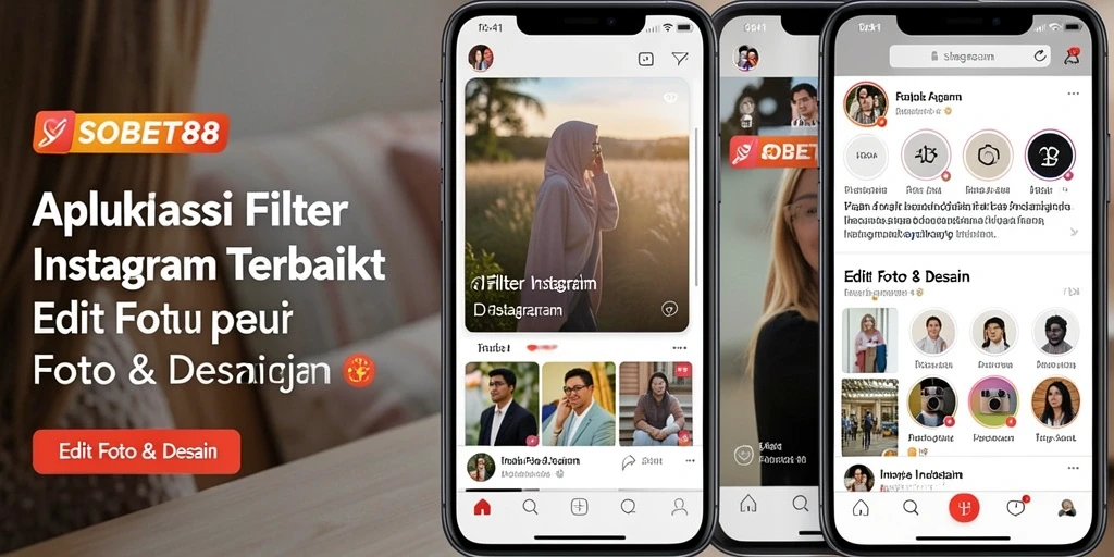 Tampilan antarmuka aplikasi SOBET88 untuk filter Instagram yang menarik.